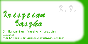 krisztian vaszko business card
